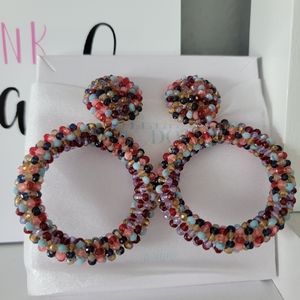 Kora beaded statement earrings